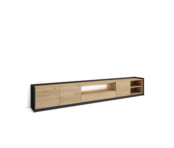 Mueble tv coín-02 con luz integrada y almacenaje práctico