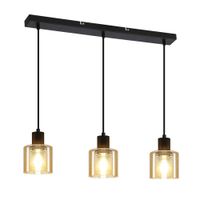 aksel - lampara colgante de metal color negro 68 cm e27 max 25 w