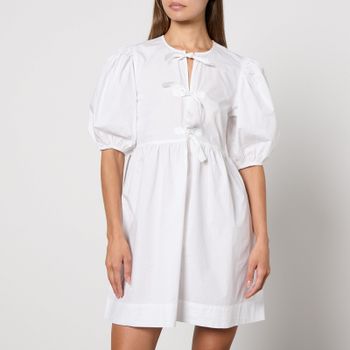 Ganni Cotton-Poplin Mini Dress - EU 44/UK 16