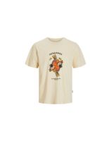 camiseta jack  jones joranatomy skull ss crew neck sn nino antique white