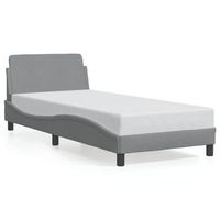 estructura de cama dover tela gris claro 80x200 cm vidaxl