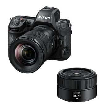 Cámara Mirrorless Nikon Z8 45.7MP 8K 24-120mm f/4 + 28mm f/2.8 Sensor Full-Frame USB-C
