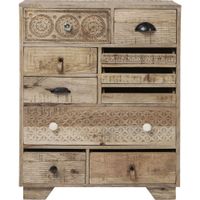 comoda de madera de mango 10 cajones 70 x 30cm