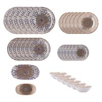 vajilla 32 piezas porcelana marron