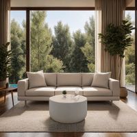 mesa de centro redonda diseno minimalista 80 x 395 cm beige 31 kg