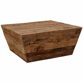 Mesa De Centro De Madera Marrón 90x90x40h Cm
