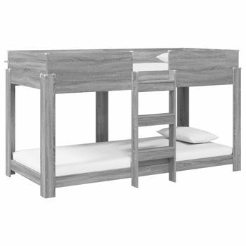 Cama Individual | Cama Litera Para Niños Gris Sonoma 90 X 200 Cm