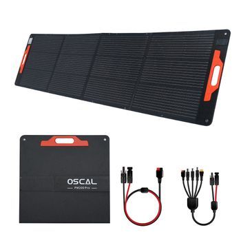 Panel Solar Oscal Pm200pro 200w Ip67 Alta Eficiencia Cables Adaptadores Plegable
