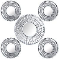 set 5 apliques plateados
