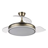 ventilador de techo dc bayomo dorado led cct regulable control remoto con temporizador y memoria ultra silencioso