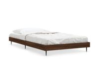 estructura de cama madera contrachapada marron roble 90x190 cm