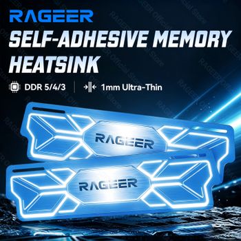 Disipador de Calor Autoadhesivo para Memoria RAM RAGEER, para Memoria RAM de PC DDR2/DDR3/DDR4/DDR5 de Una y Dos Caras