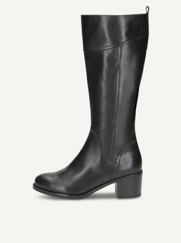 CAPRICE Boots, black, made of Leather with Block heel, Size 38