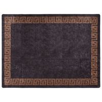 alfombra lavable negro y dorado 400x300 cm vidaxl