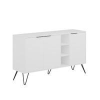 aparador 3 nichos y 3 puertas l142 cm marron