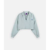 oxbow chaqueta de punto polo manches longues seafoam para mujer