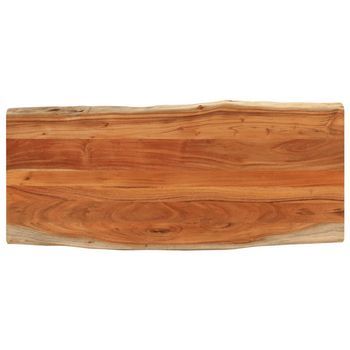 Tablero De Mesa Rectangular Borde Natural Acacia 140x60x2,5 Cm Vidaxl