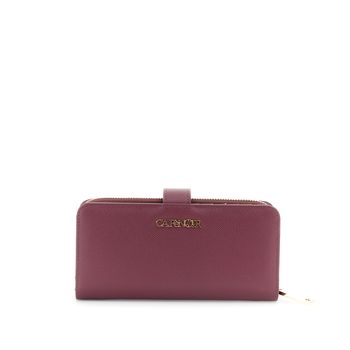 cartera efecto saffiano con letras bordeaux taglia unica