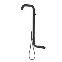 sined arborea ducha pared de exterior de acero 316l negro