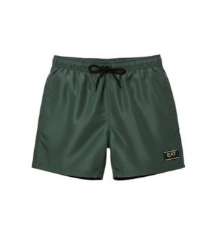EA7 para hombre. 7M001713_AF21248 Boxer Beachwear verde (S), Poliéster