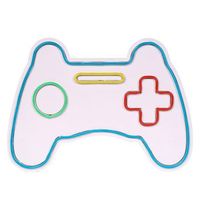 iluminacion led decorativa de plastico play station gaming controller multicolor 40x29x3 cm