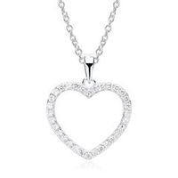 cadena de plata 925 corazon de circonitas