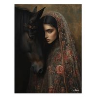 cuadro mujer con caballo alu dibond 15x20