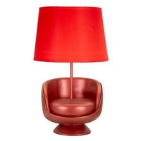 lampara de mesa sillon de resina roja o 26x43 cm