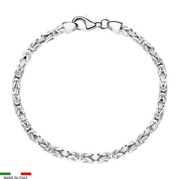 Pulsera bizantina para hombre de plata 925, 3,0 mm