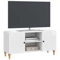 mueble de tv  mueble de salon  gabinete de tv brillante 102 x 345 x 50 cm madera de ingenieria