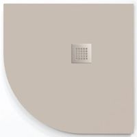 plato de ducha  onda curve crema  90x90 cm radio 55 rejilla color