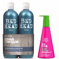 tigi bed head moisture shampoo conditioner and leave in conditioner set
