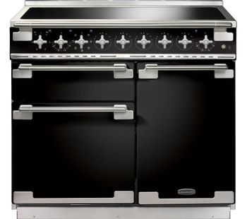 RANGEMASTER Elise 100 Electric Induction Range Cooker - Black & Chrome, Black