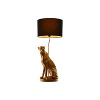 lampara sobremesa resina 33x33x785 leopardo