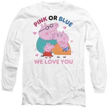 Dessins Animés Camiseta manga larga Pink Or Blue We Love You para hombre