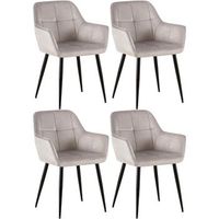 juego de 4 sillas de salon emia en terciopelo gris claro 61x565x84 cm clp