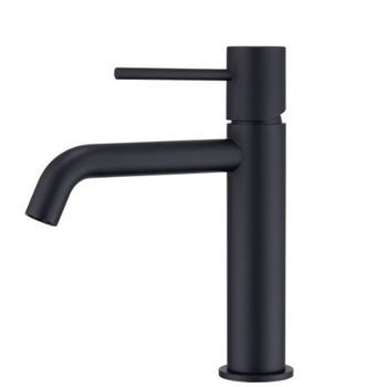 Monomando Lavabo Negro Mate Serie Monza