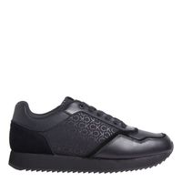 calvin klein zapatilla casual de piel negras hm0hm01664-0gt