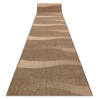 alfombra de pasillo sizal floorlux modelo 20212 color cafecolor mai 120x280 cm