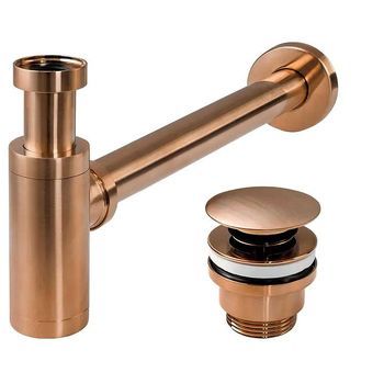 Sifón De Lavabo Rea Click-clack Universal Brush Cooper