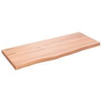 encimera bano madera maciza tratada marron claro 100x40x2-4cm