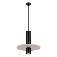 lampara colgante beigenegro fieltroacero alt 126 cm