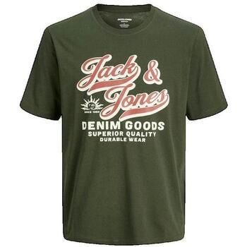 Jack & Jones Camiseta T-shirt Jack Jones col rond beige en coton biologique para hombre