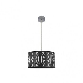 Colgante 1luz xE27 modelo Katerina Cromo/madera Negra Regulable FABRILAMP