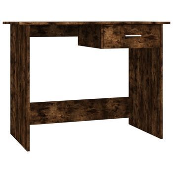 Mesa De Escritorio | | Escritorio De Despacho | Escritorio Madera Contrachapada Roble Ahumado 100x50x76 Cm