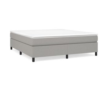 Estructura de cama box spring tela gris claro 160x200 cm