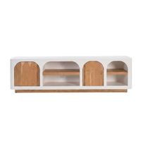 mueble de tv de yeso blanco roto de 180 cm