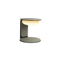 lampara de mesa de madera con 1 led integrado verde