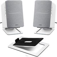 soporte de altavoz para sonido estereo mejorado y absorcion de impactos base de altavoz para soporte de altavoz para computadora portatil o soporte de altavoz de escritorio