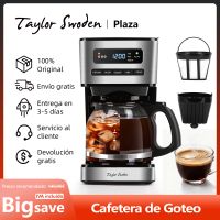 cafetera de goteo electrica18 l pantalla led programable 24 h  modo cafe helado  3 niveles antigoteo filtro reutilizable